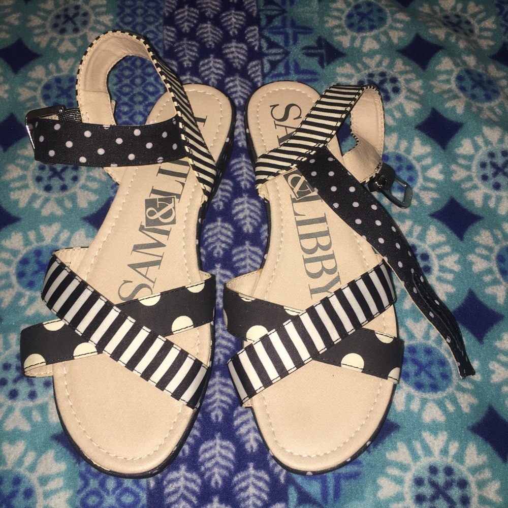 Sam & Libby Pattern Platform Sandals 8